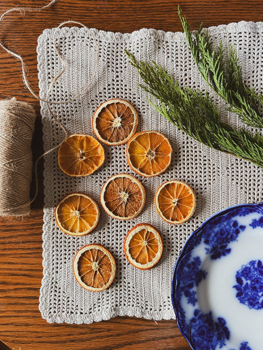 An attempt to find the origin of dried oranges for Christmas decor!