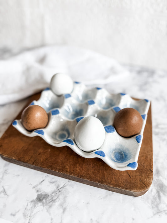 Porcelain Egg Crate Dish