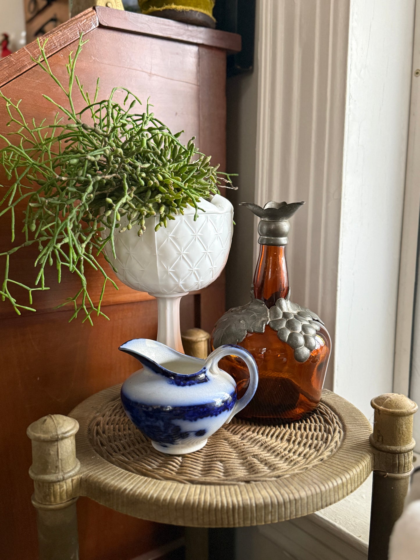 Antique Flow Blue Creamer