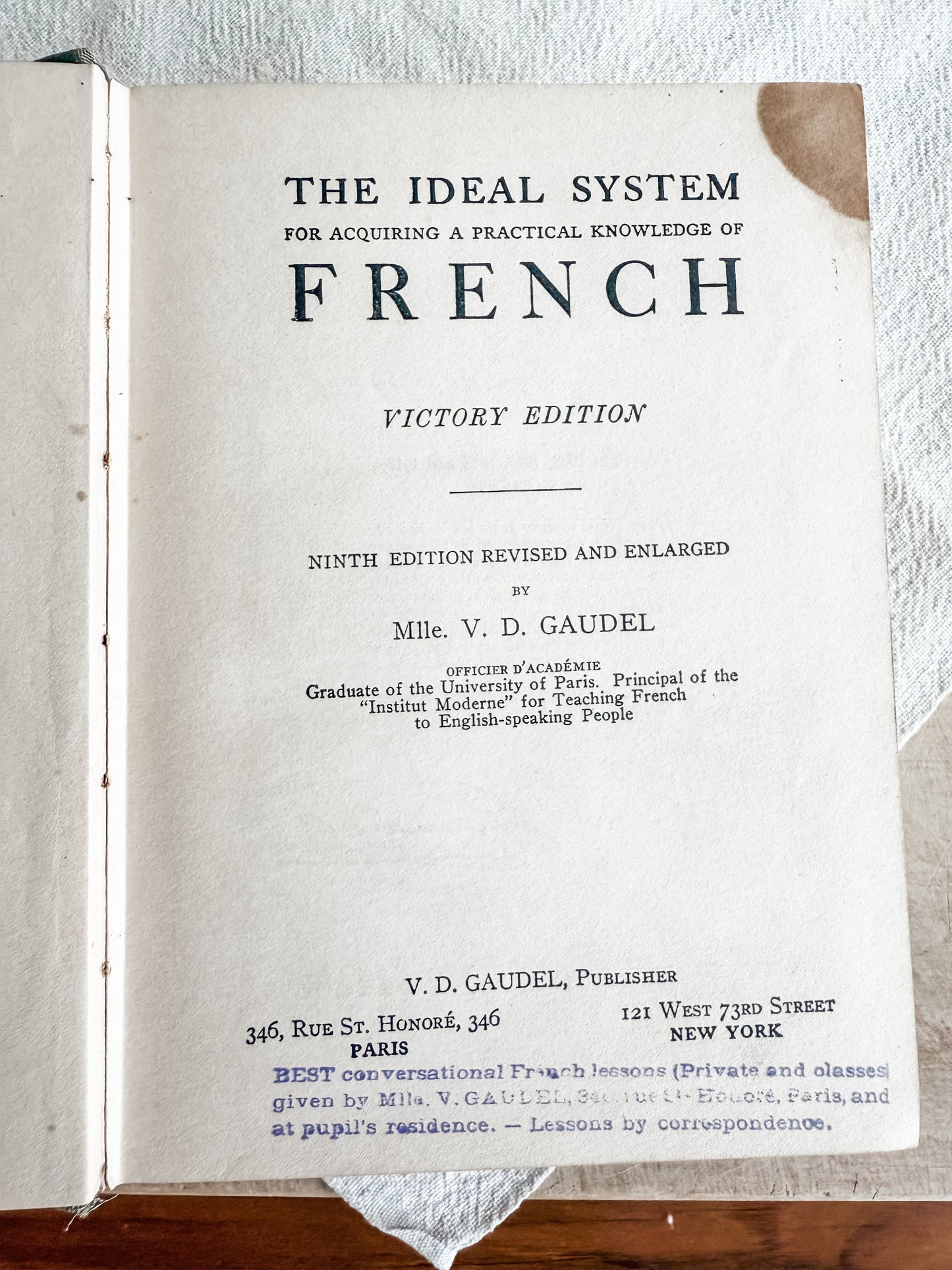 Antique French Course Book