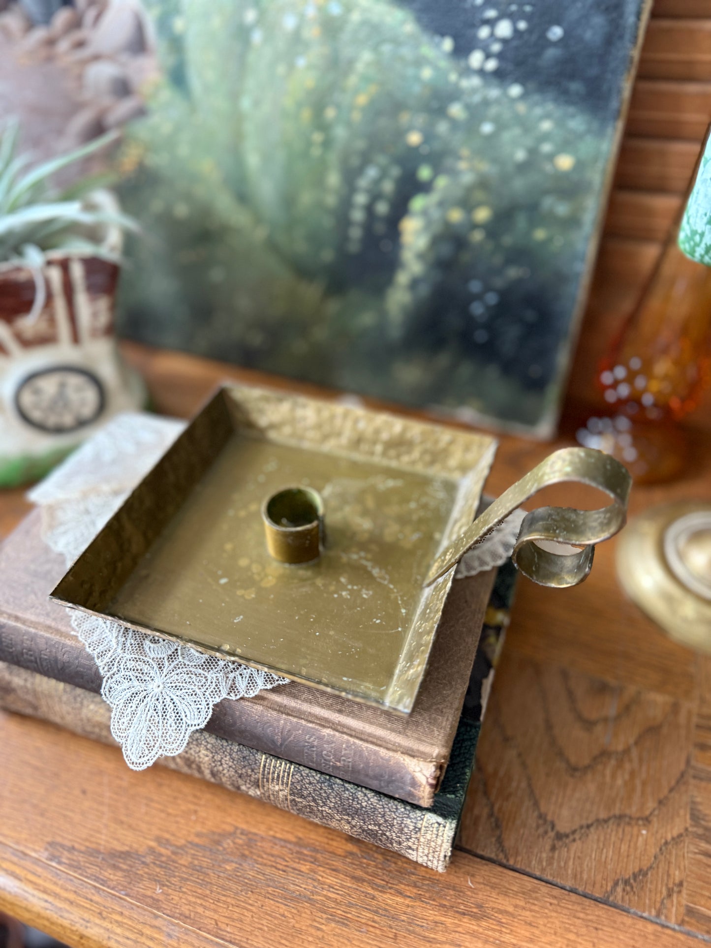 Square Metal Chamberstick