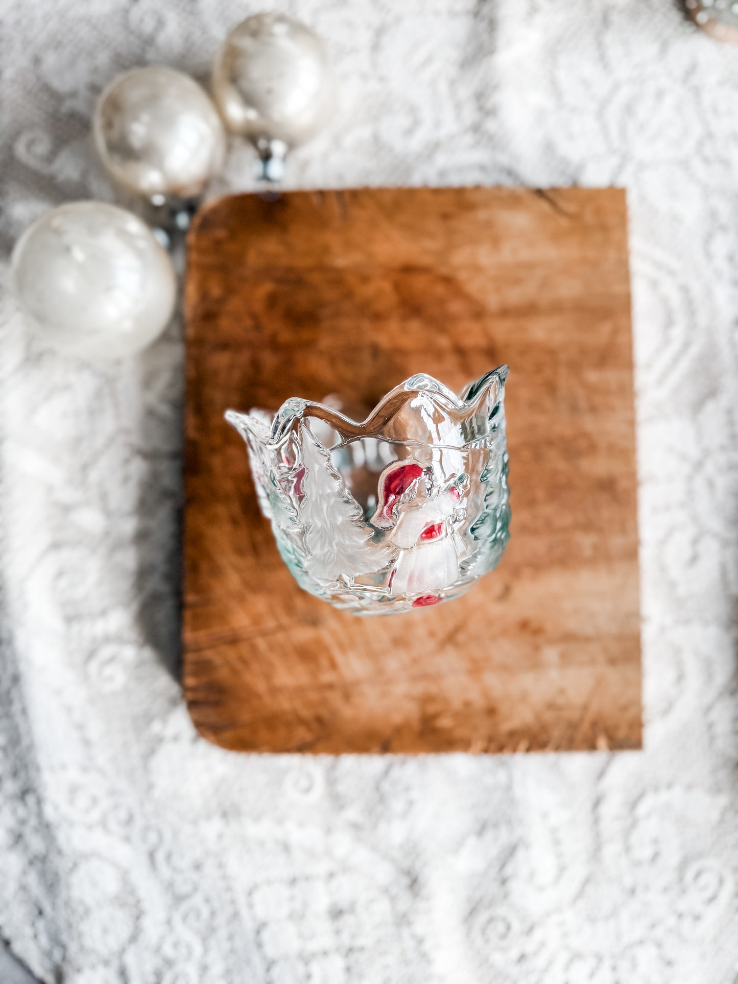 Mikasa frosted glass votive holder