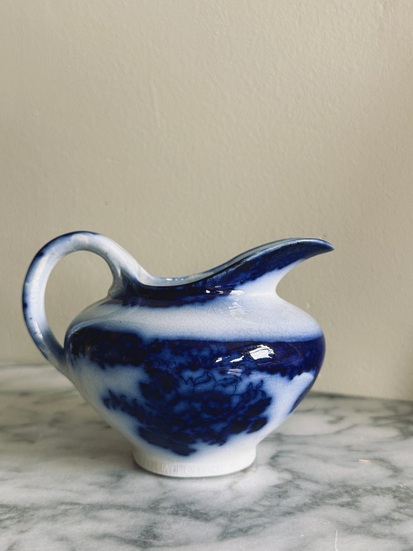 Antique Flow Blue Creamer
