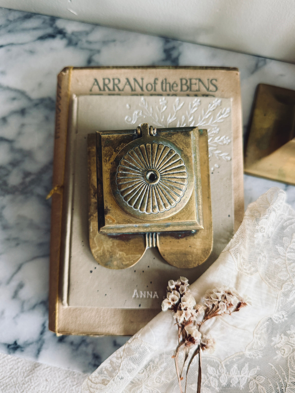 Vintage/Antique Brass inkwell