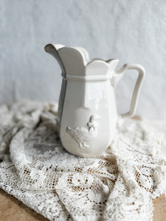 Large White Vintage McCoy Goose Pitcher