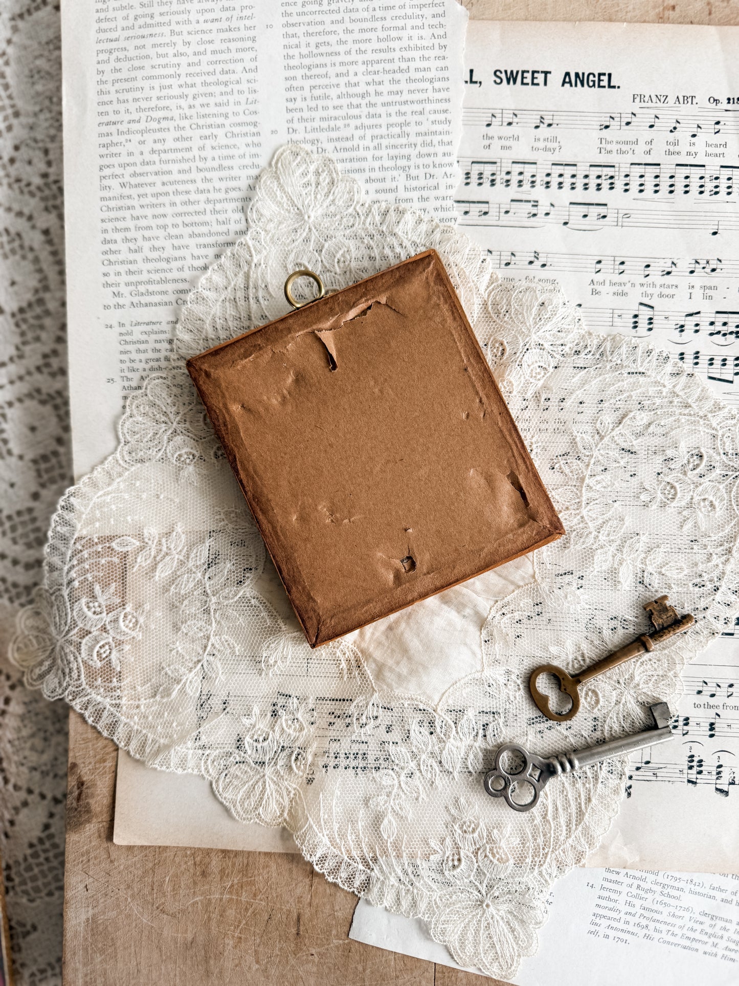 Framed small vintage cross-stitch