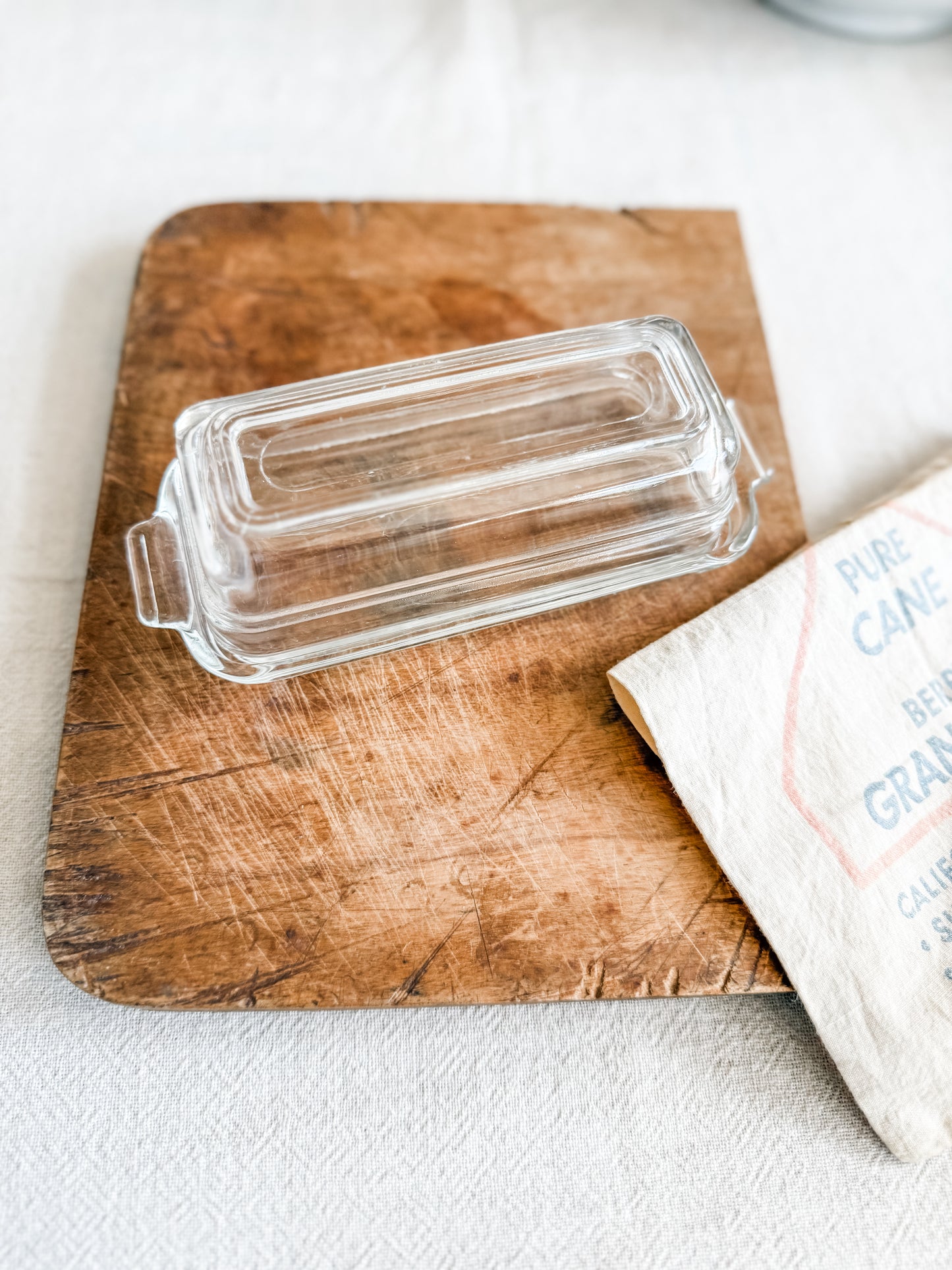 Glass Butter Dish | Shop Sustainable Antiques/Vintage Boutique | Farmhouse Country Home Decor