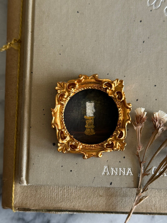 Miniature candle painting