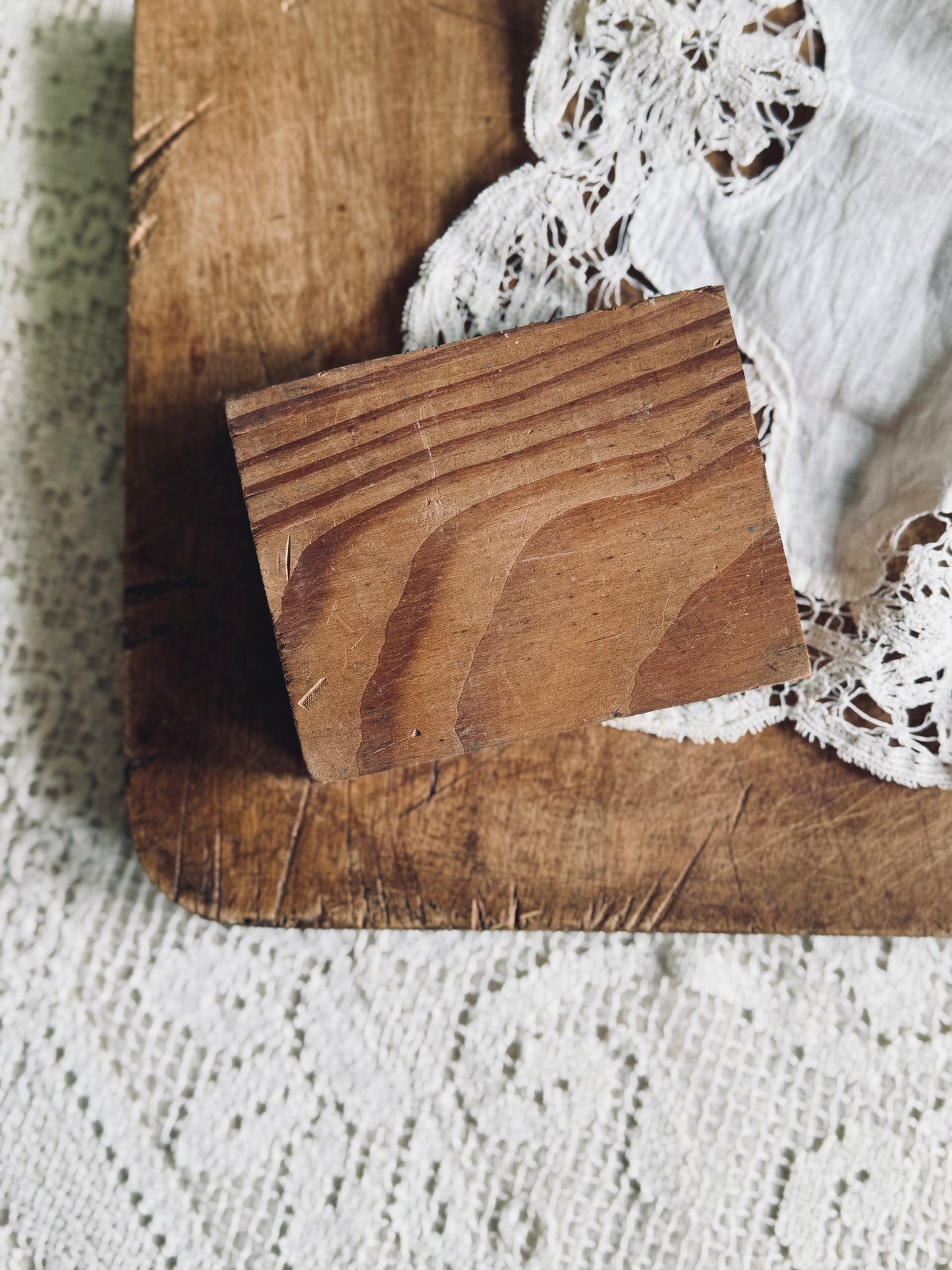 Vintage woodblock/linocut portrait of a woman and child
