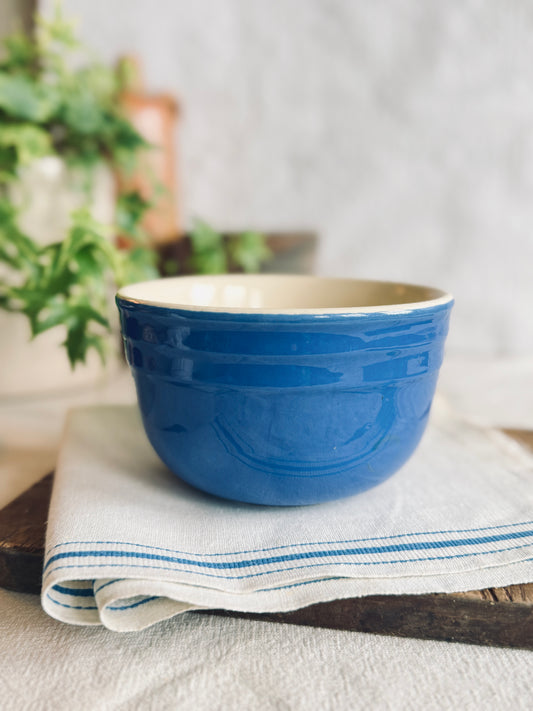 Vintage blue “Oxford” stoneware mixing bowl
