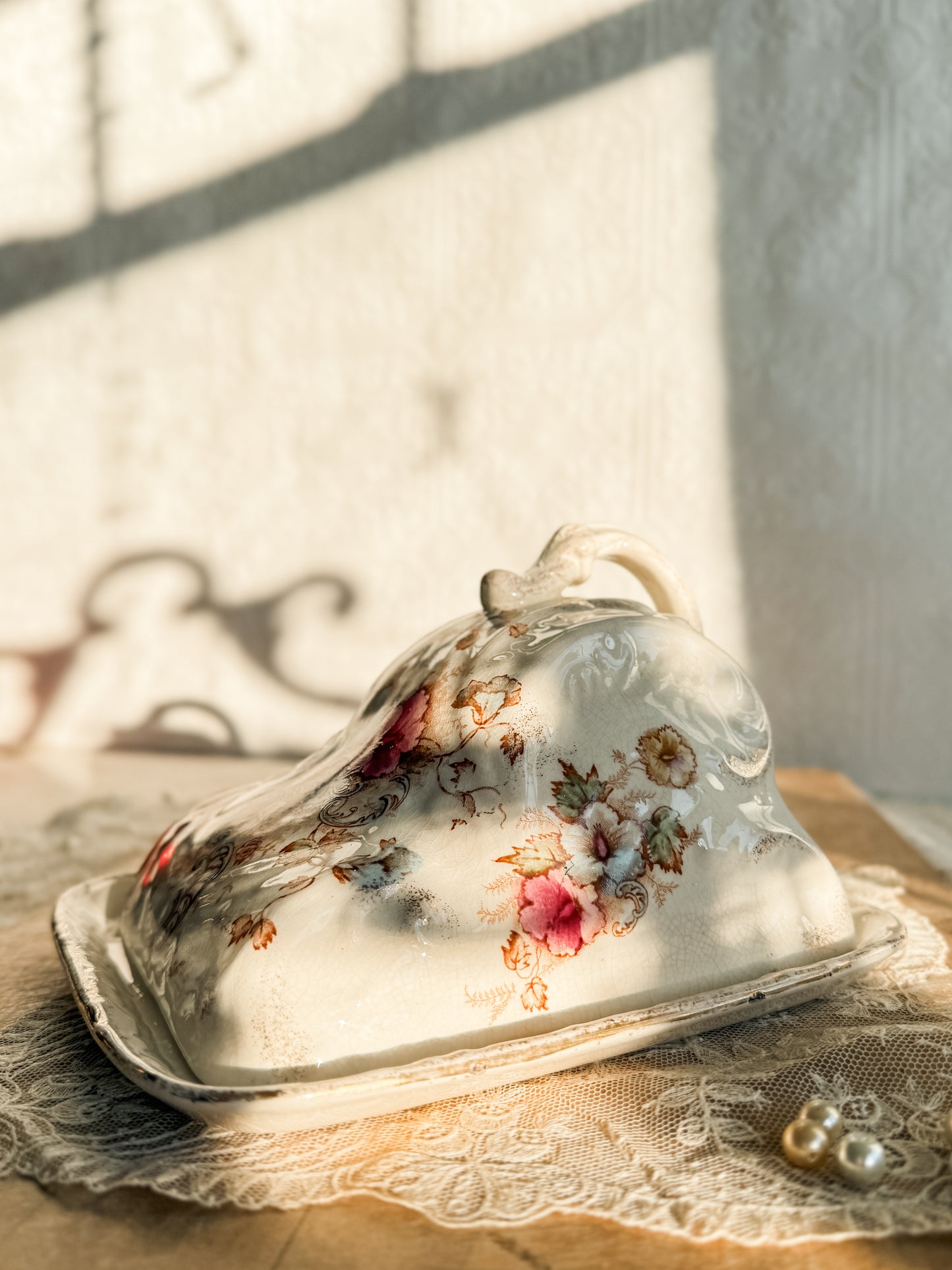 Antique English Cheese Keeper