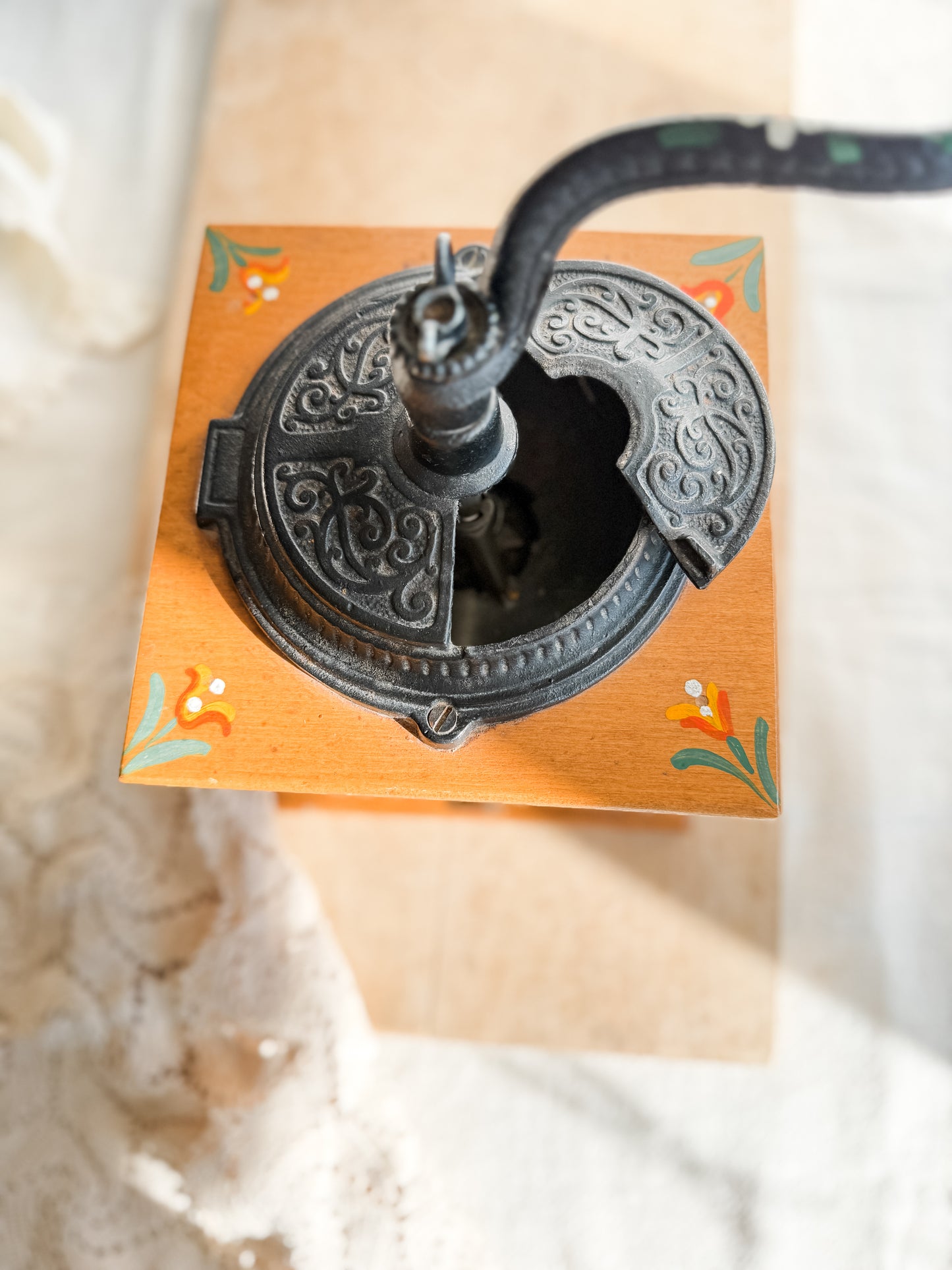 Vintage Handpainted Coffee Grinder