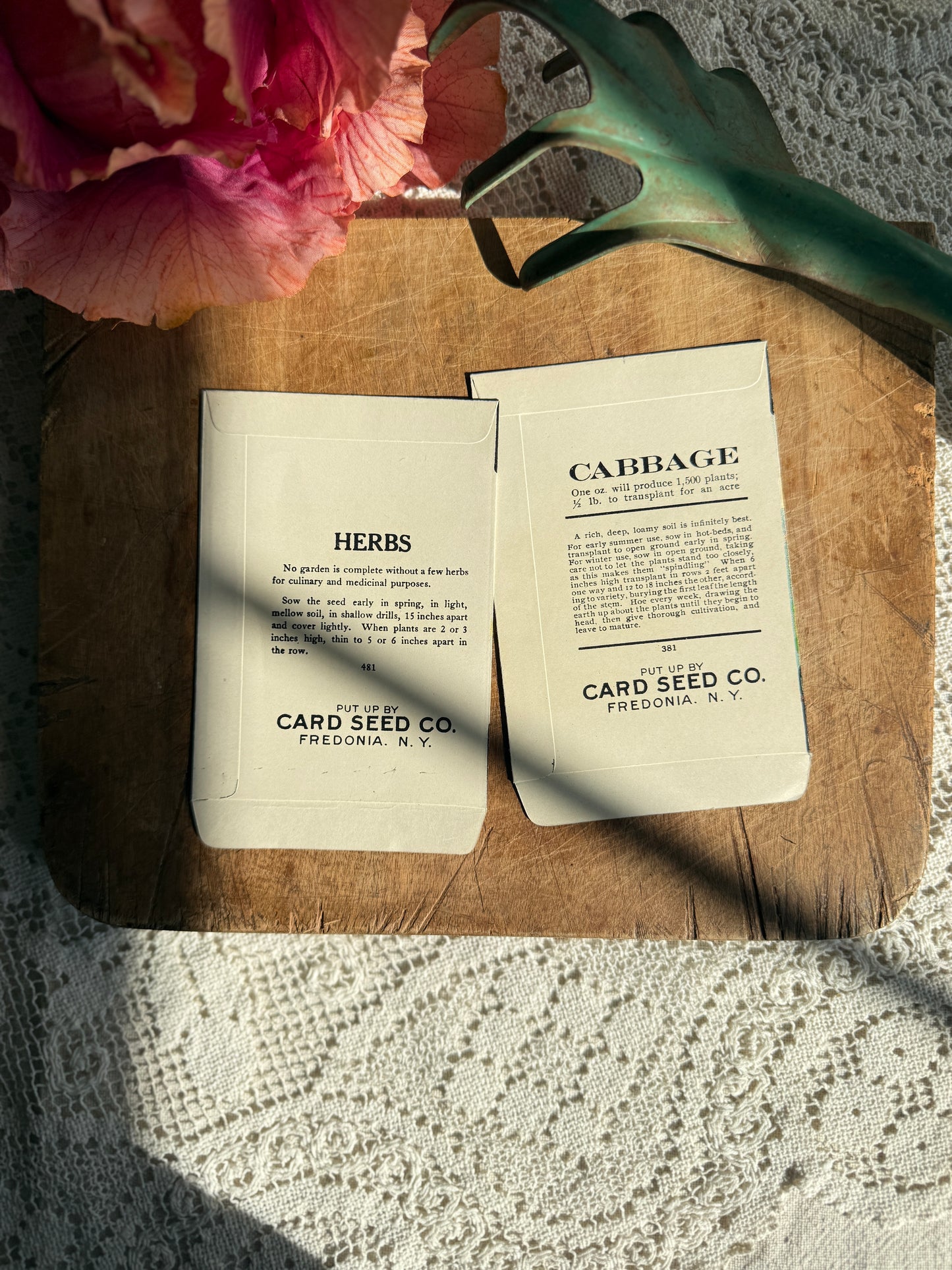 Pair of vintage seed packets