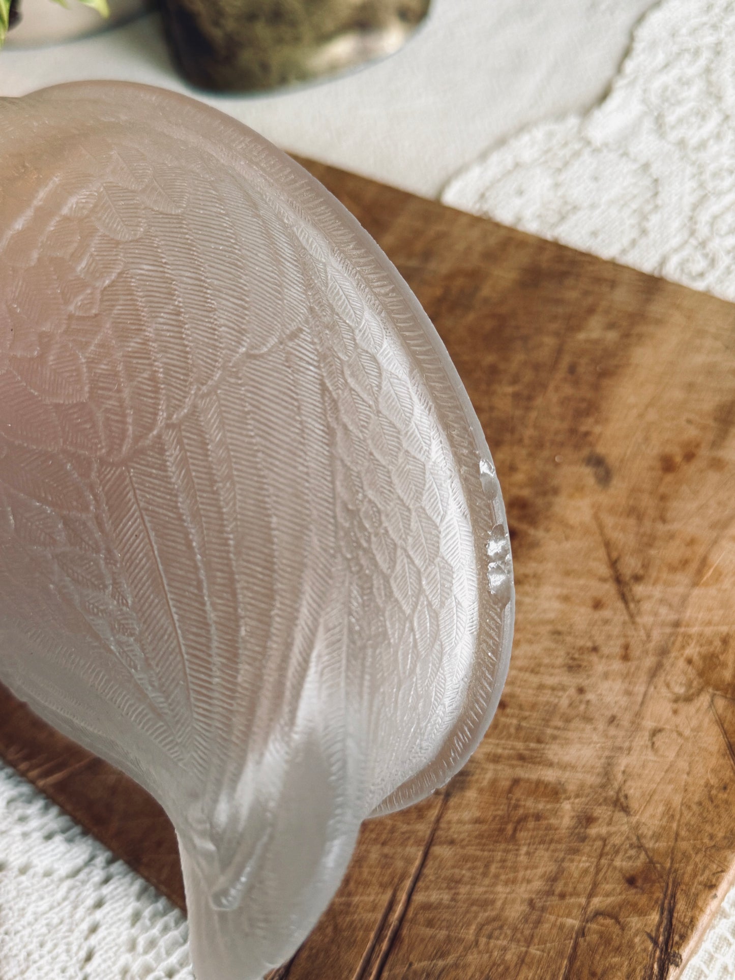 Antique Glass Nesting Duck