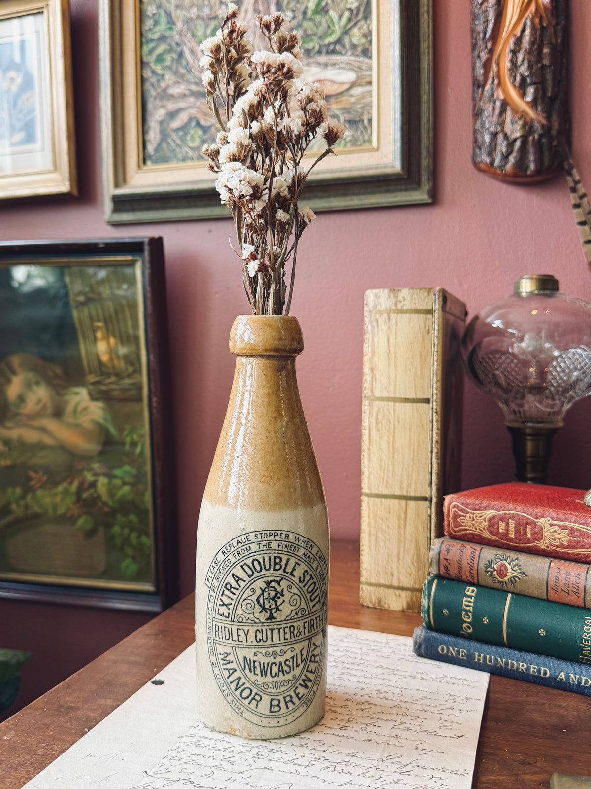 Antique Double Stout Stoneware bottle