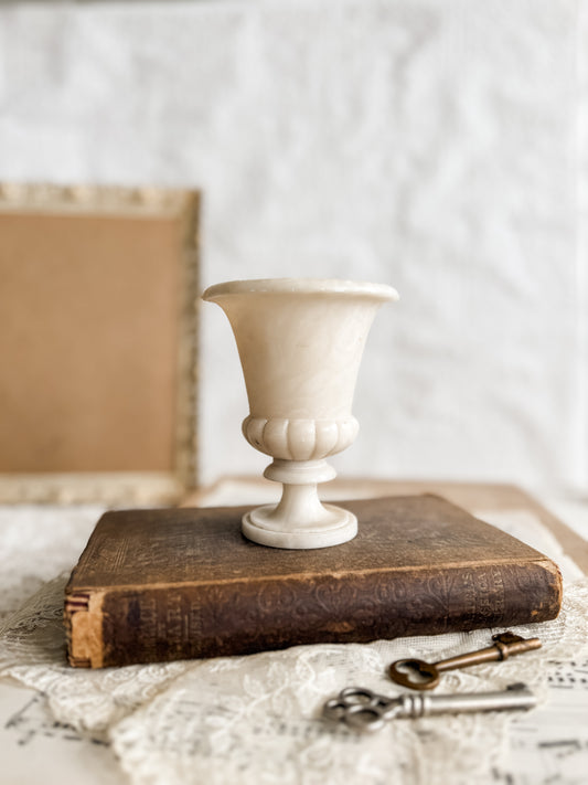 Hand carved Italian Alabaster urn