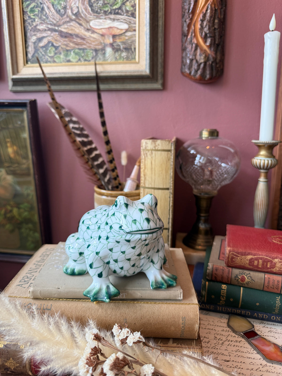 Vintage Sadek by Andrea porcelain hand painted frog