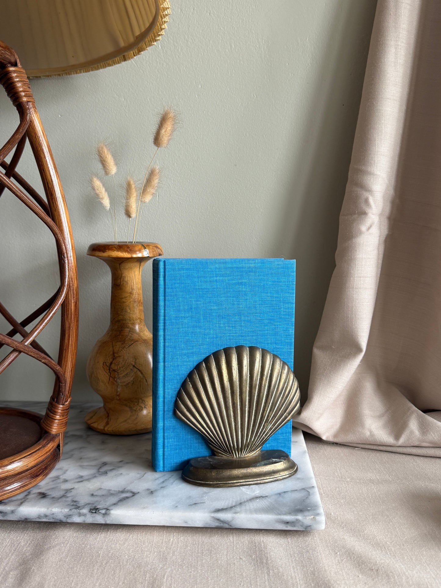 Brass shell bookends