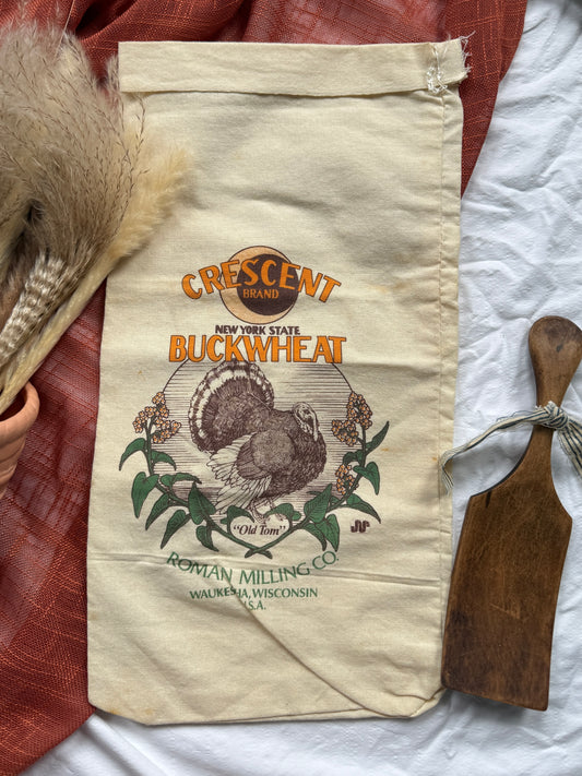 Cotton Buckwheat Flour Sack with Turkey