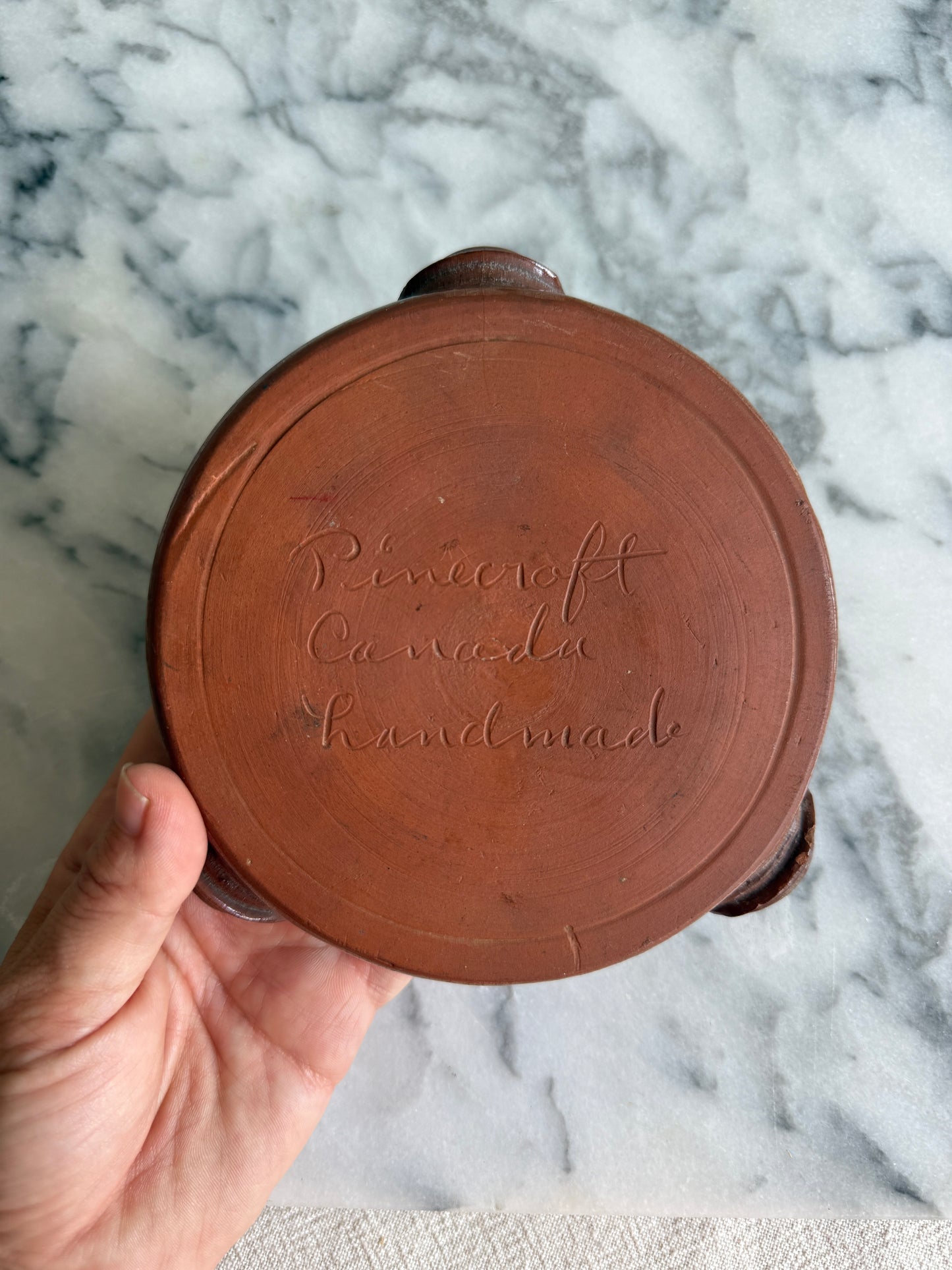 Vintage studio pottery pinecraft clay Ashtray