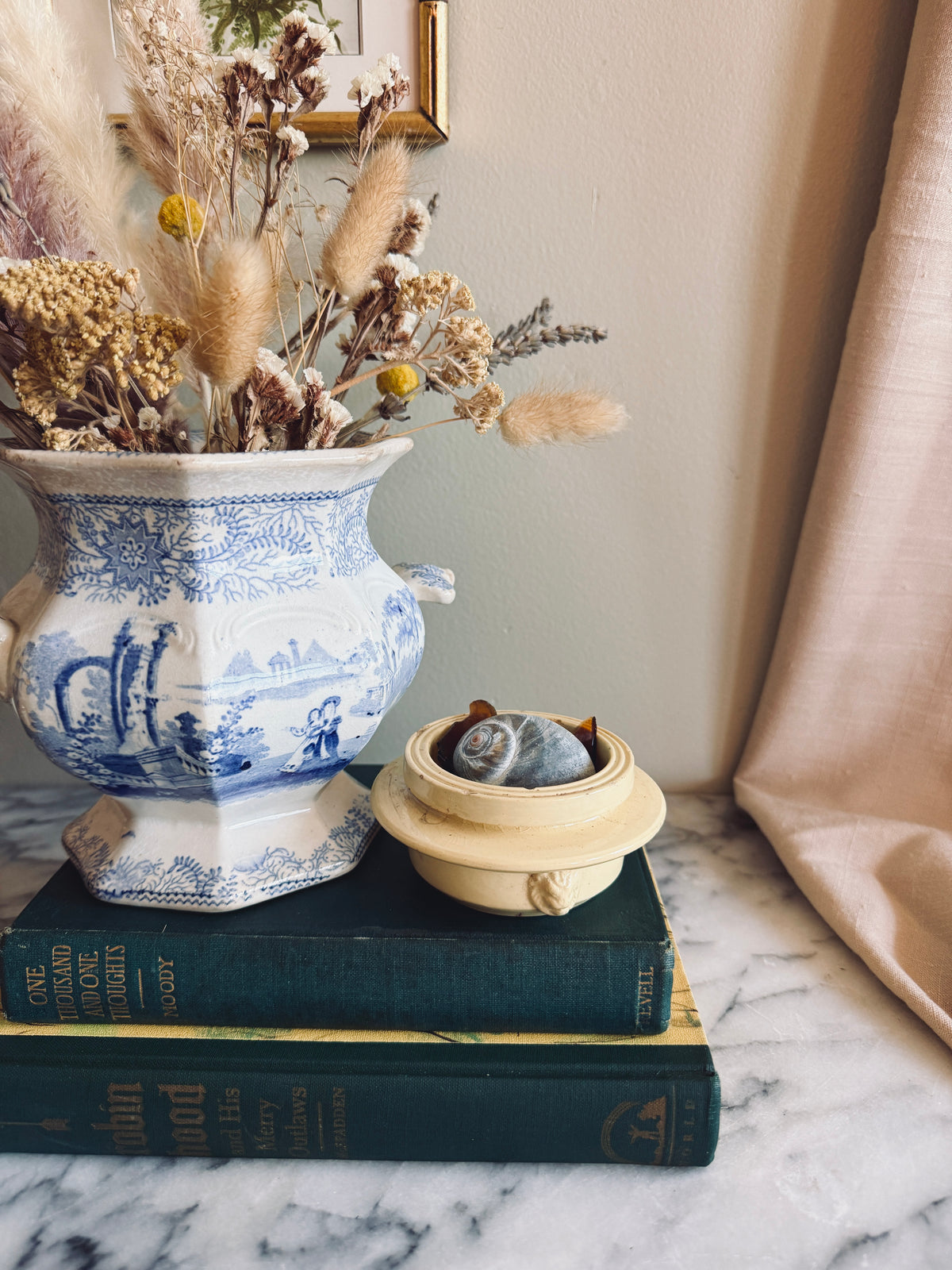 Antique English Ironstone Transfer ware sugar bowl