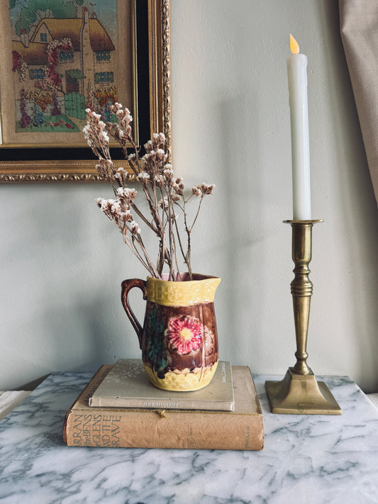 Antique majolica pitcher