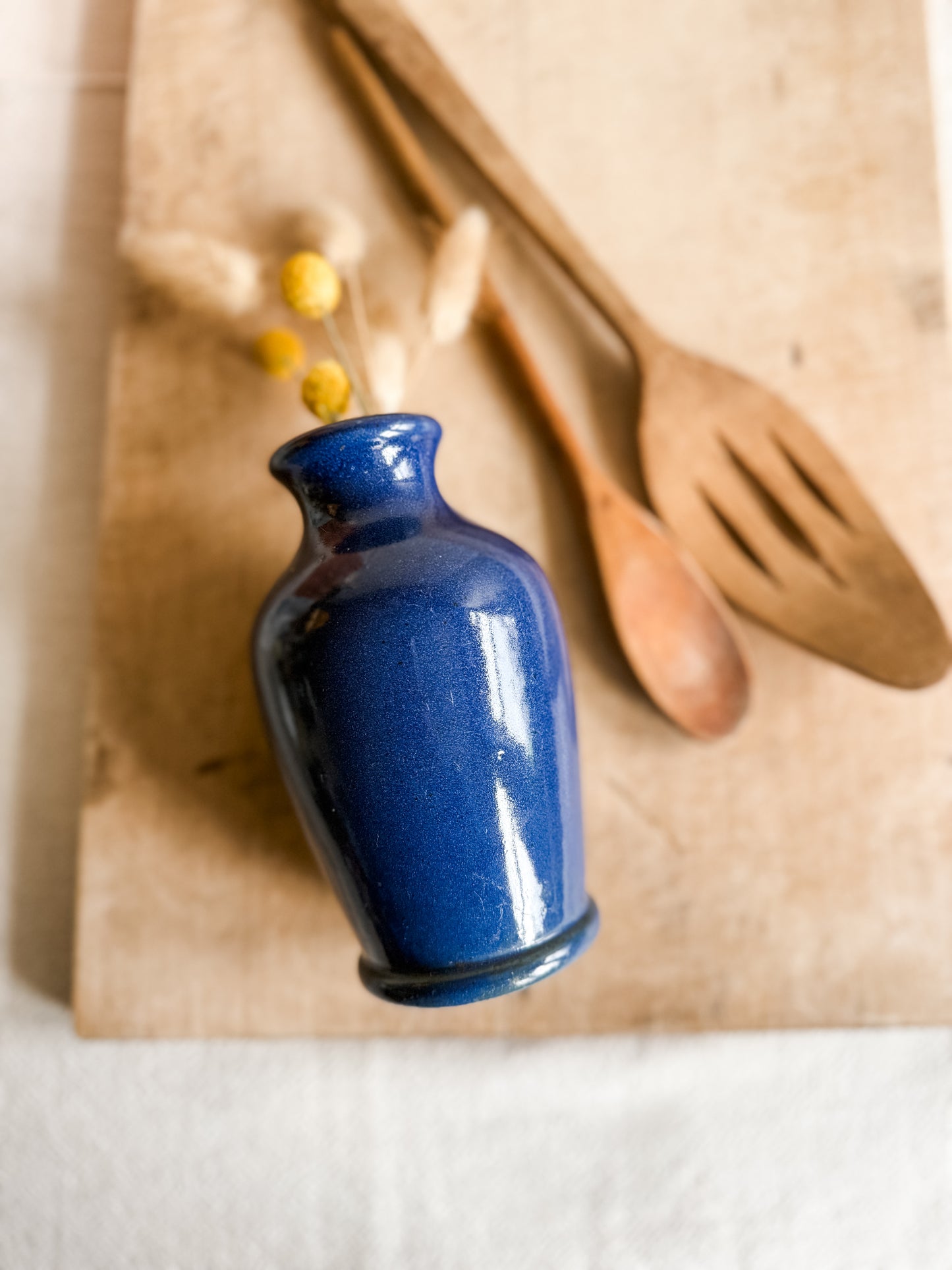 Large Ronuk Cobalt Blue Stoneware Glazed Vase