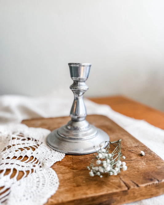 Small Pewter Candlestick