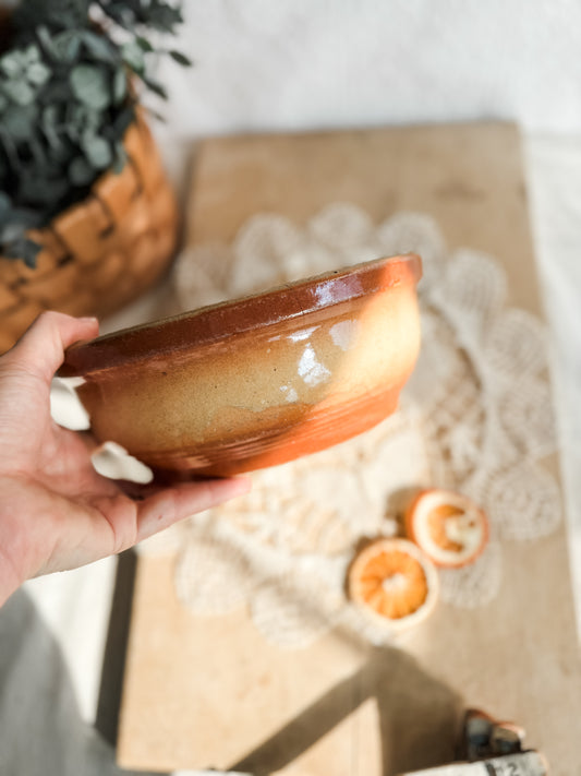 Vintage Two tone Stoneware Bowl