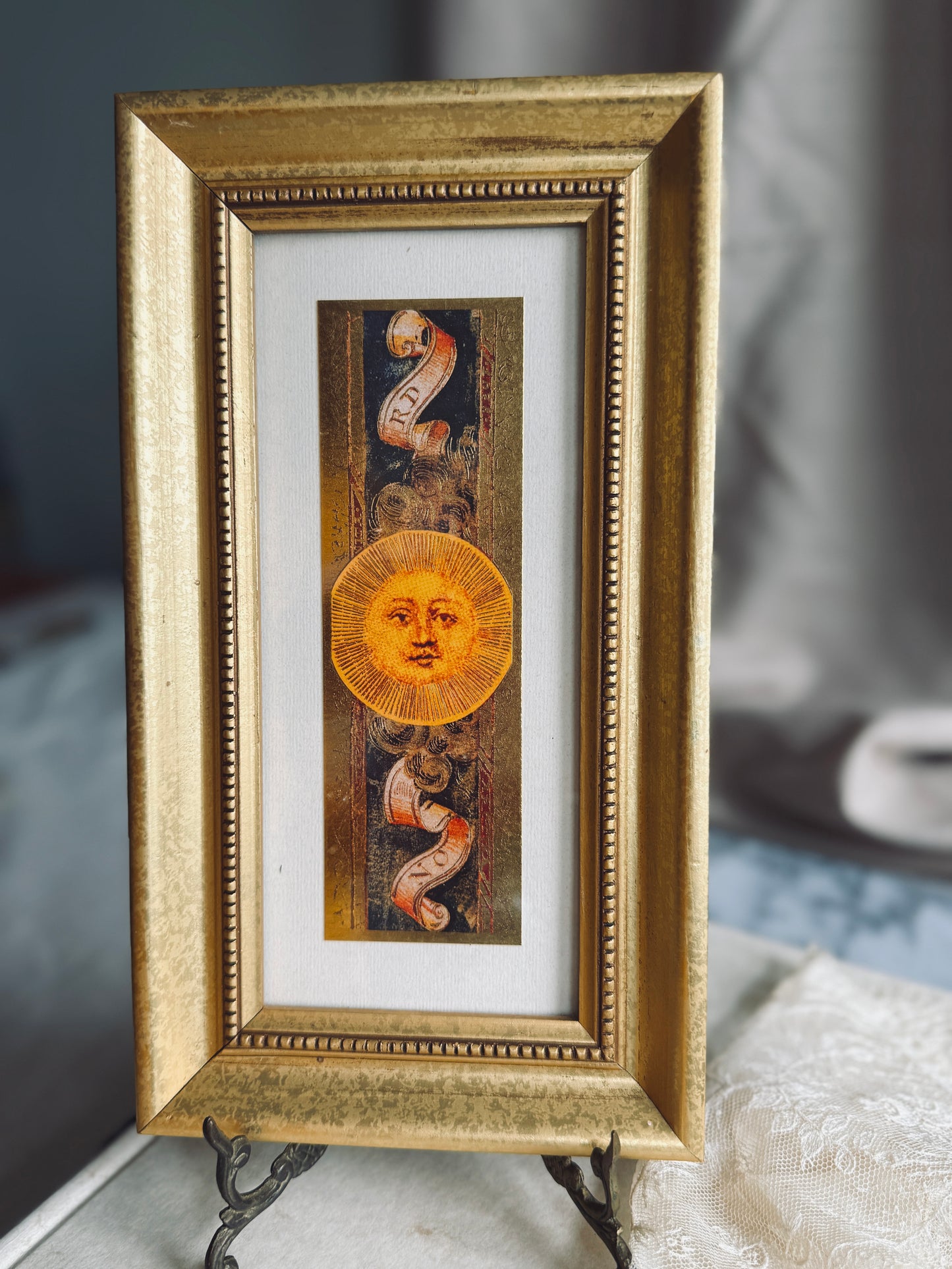 Framed Vintage Pier 1 sun print
