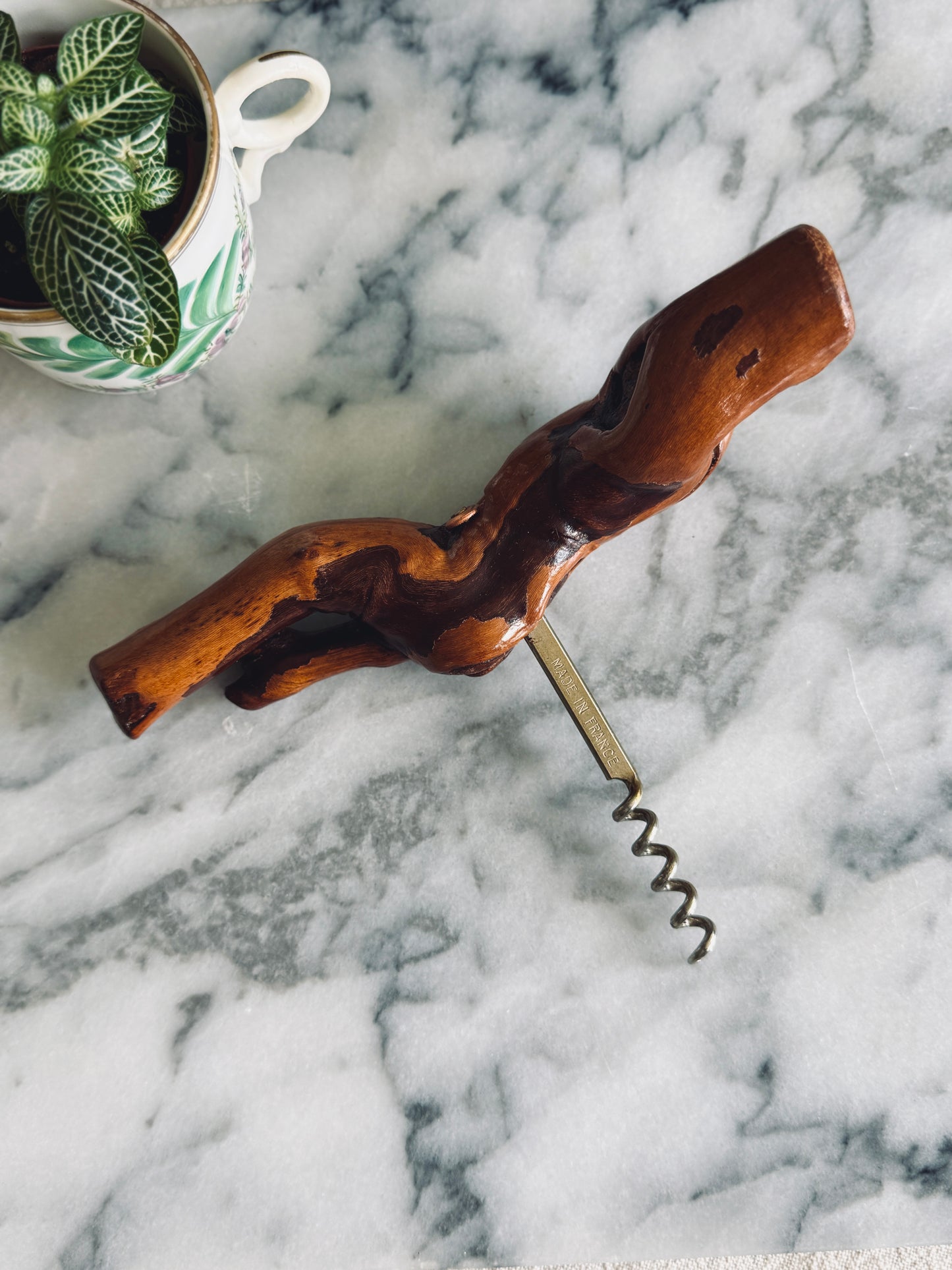 Grapevine corkscrew bottle opener