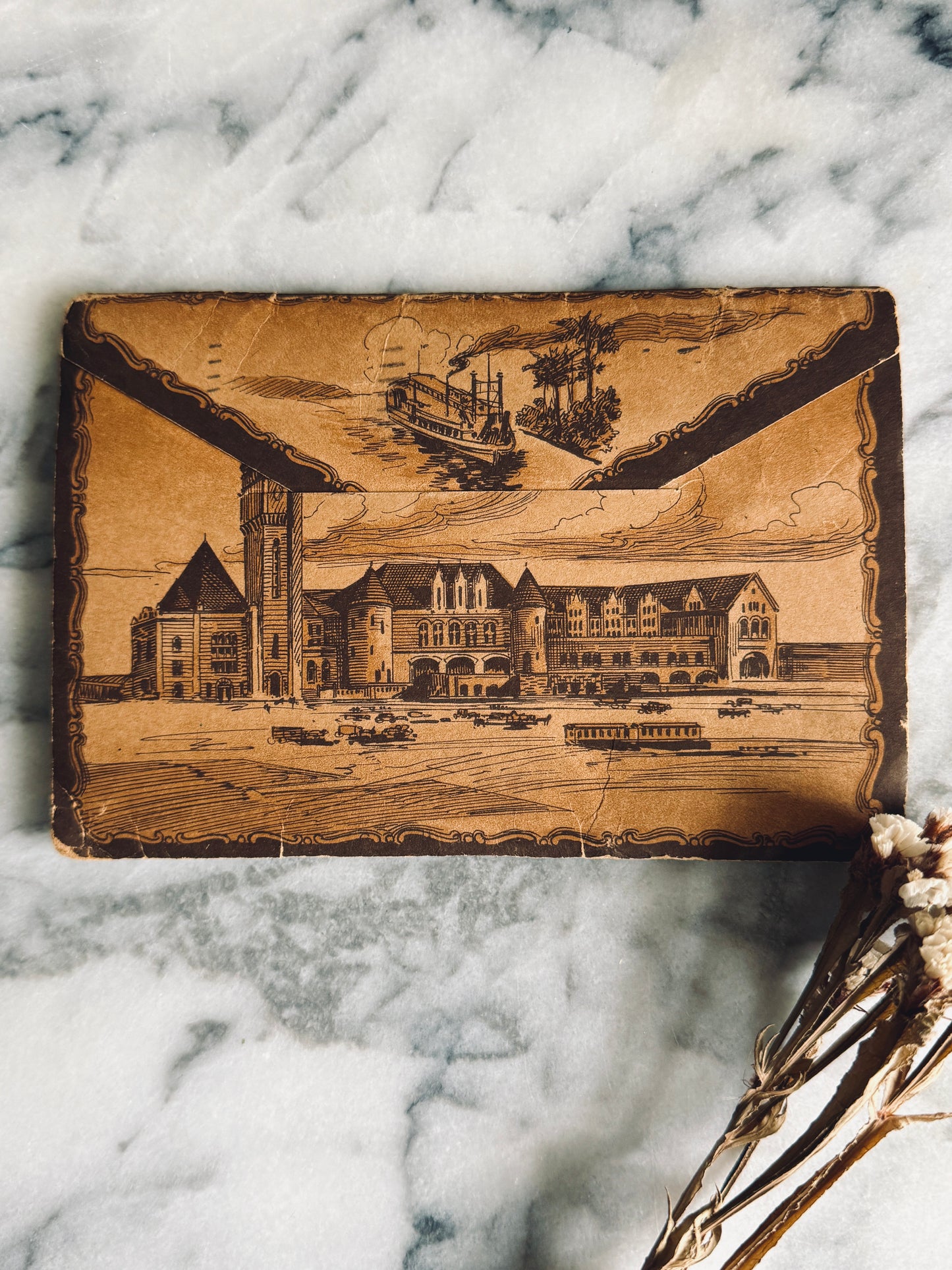 Antique fold out postcard pack from St. Louis, Missouri