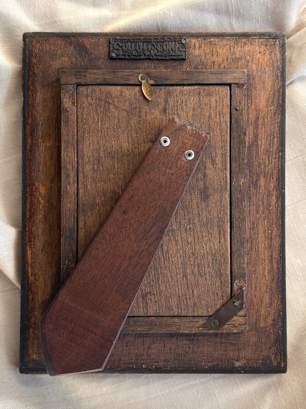 Handmade wooden frame with painted details