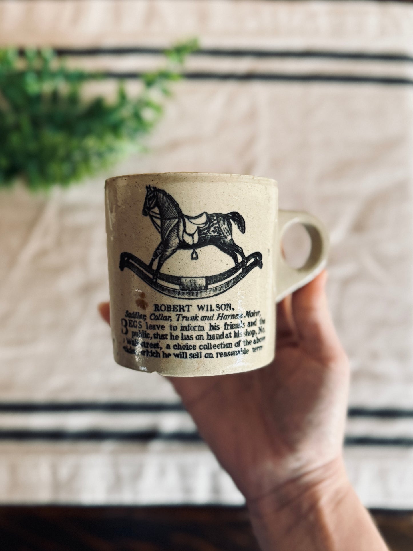 Vintage Robert Wilson Rocking Horse Mug made by Moira