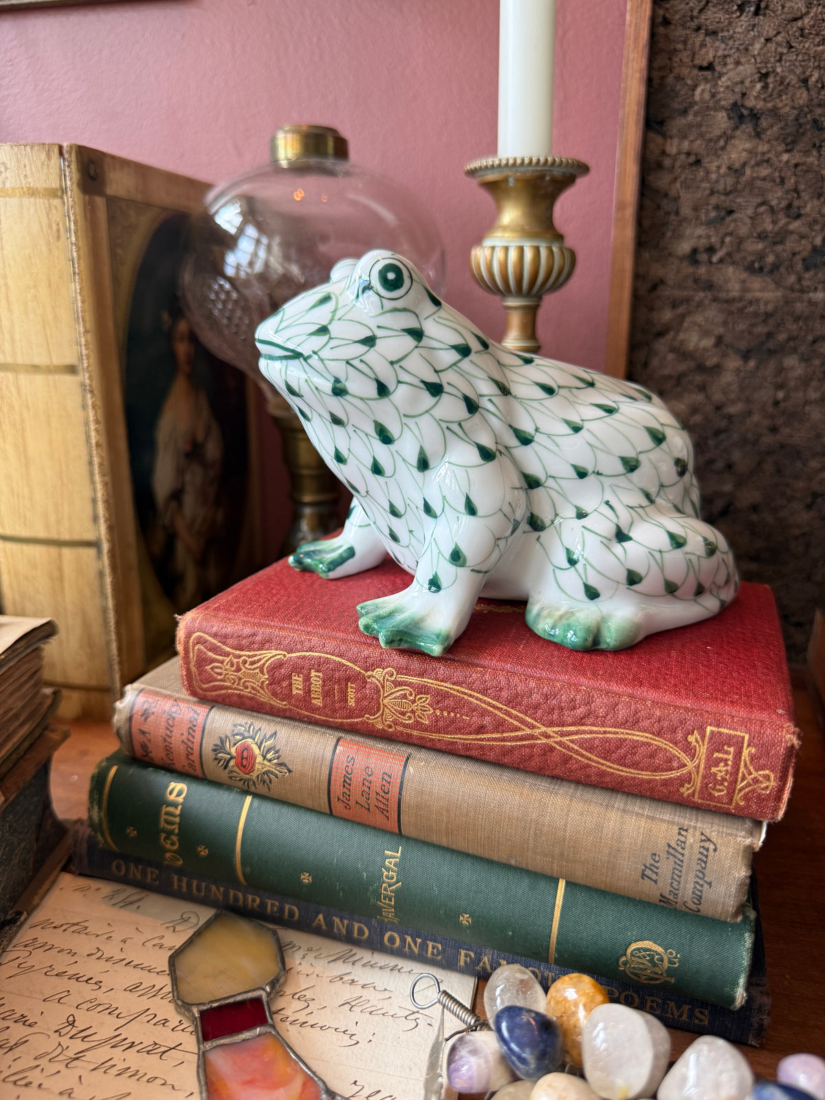 Vintage Sadek by Andrea porcelain hand painted frog