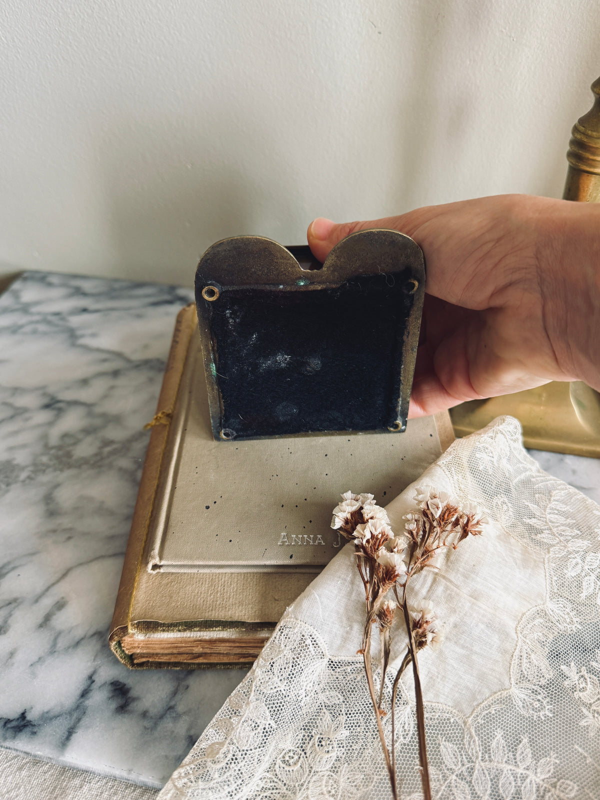 Vintage/Antique Brass inkwell