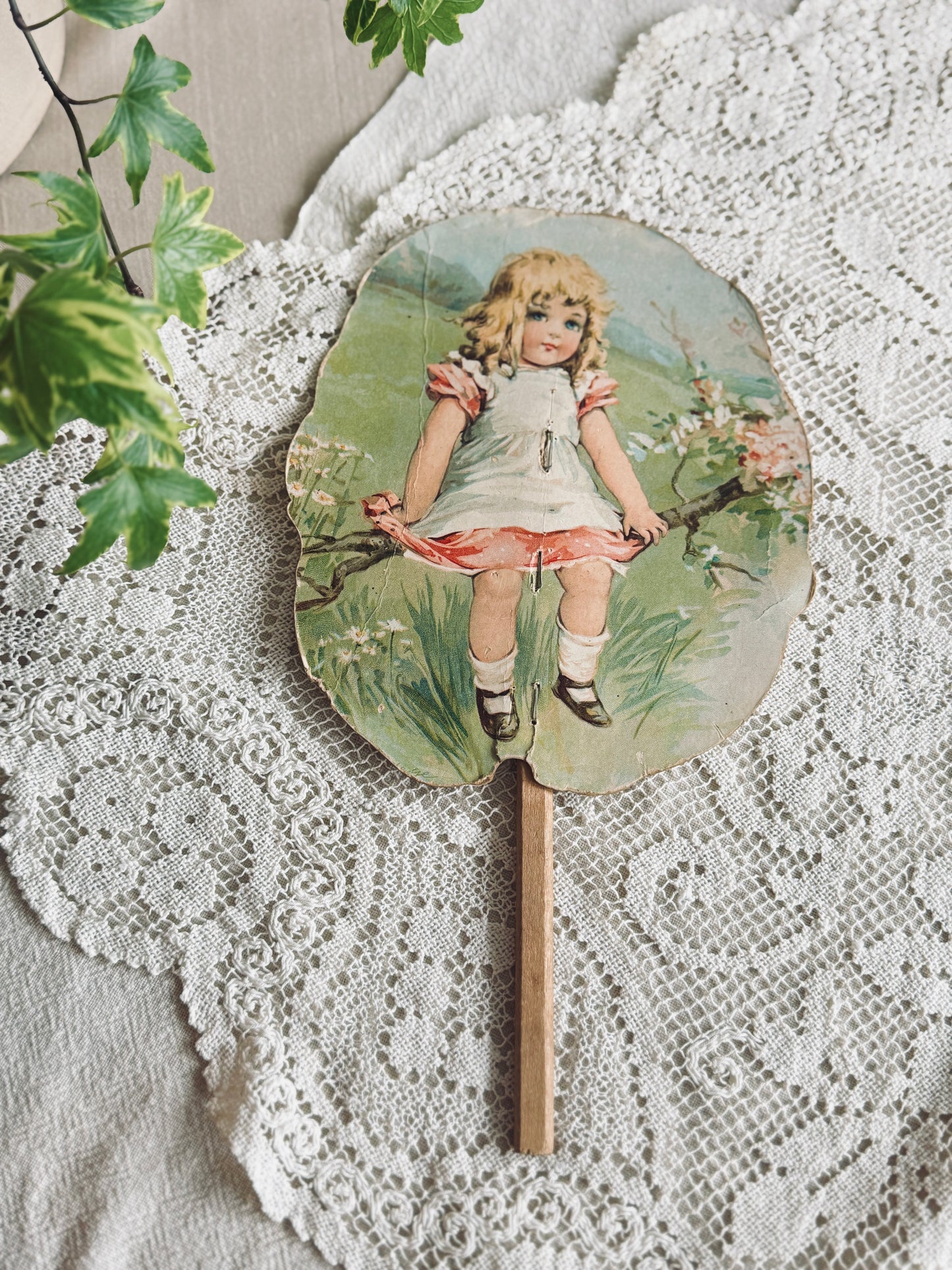 Antique advertising fan