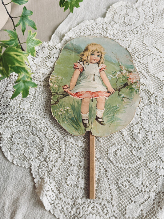 Antique advertising fan