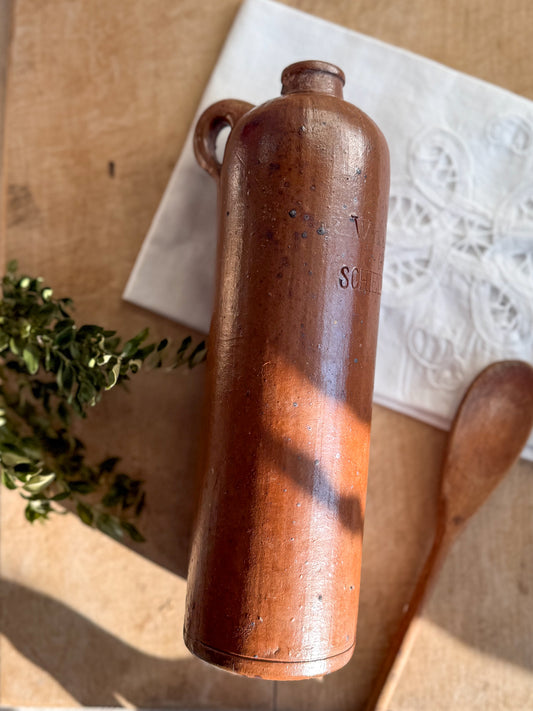 Antique German Distillery Stoneware Bottle