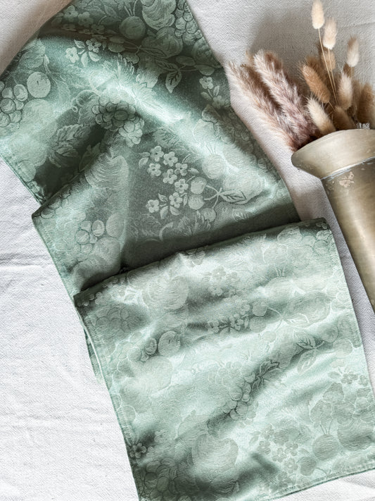 Green Jacquard Table Runner