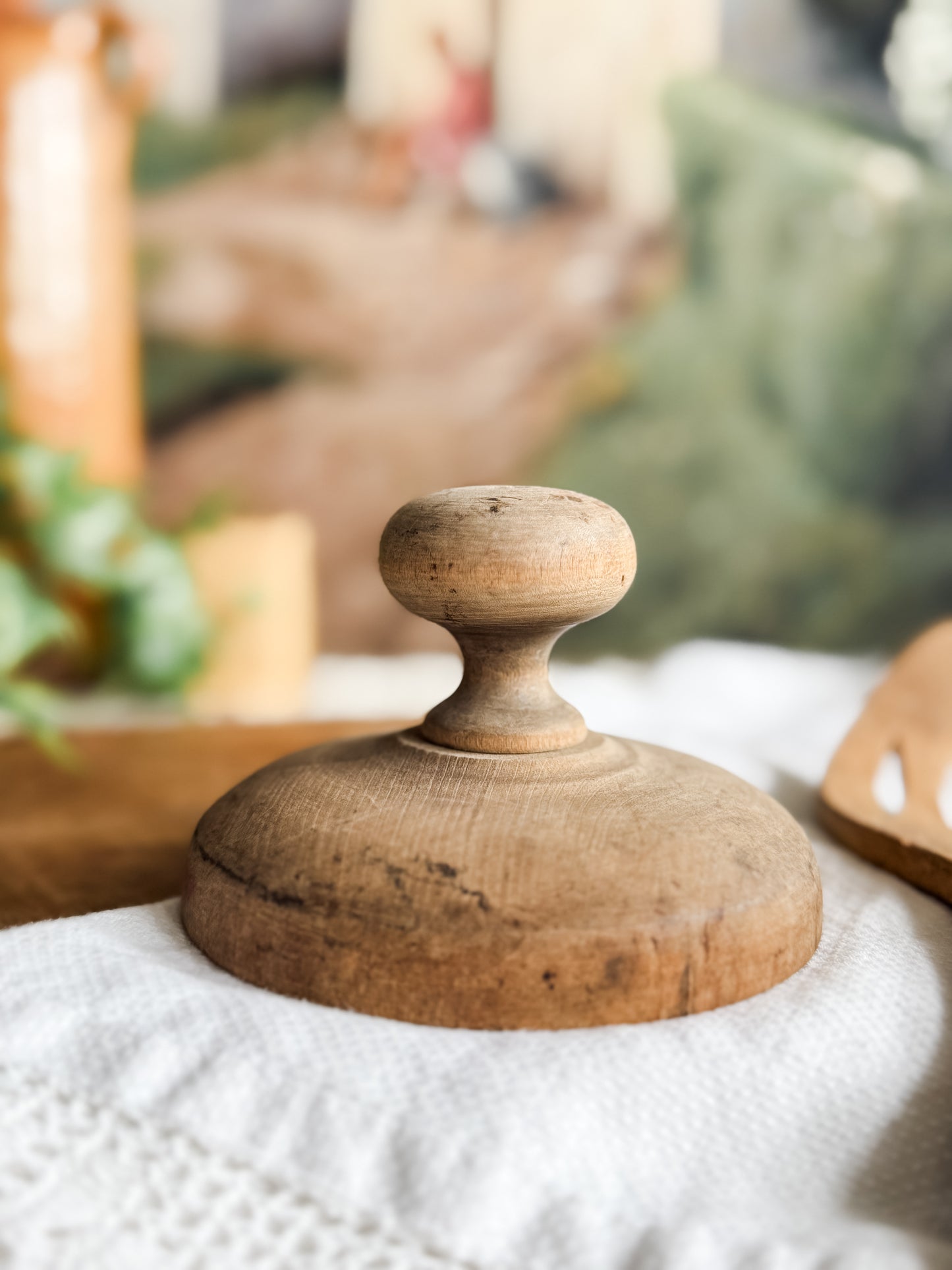 Large antique butter stamp