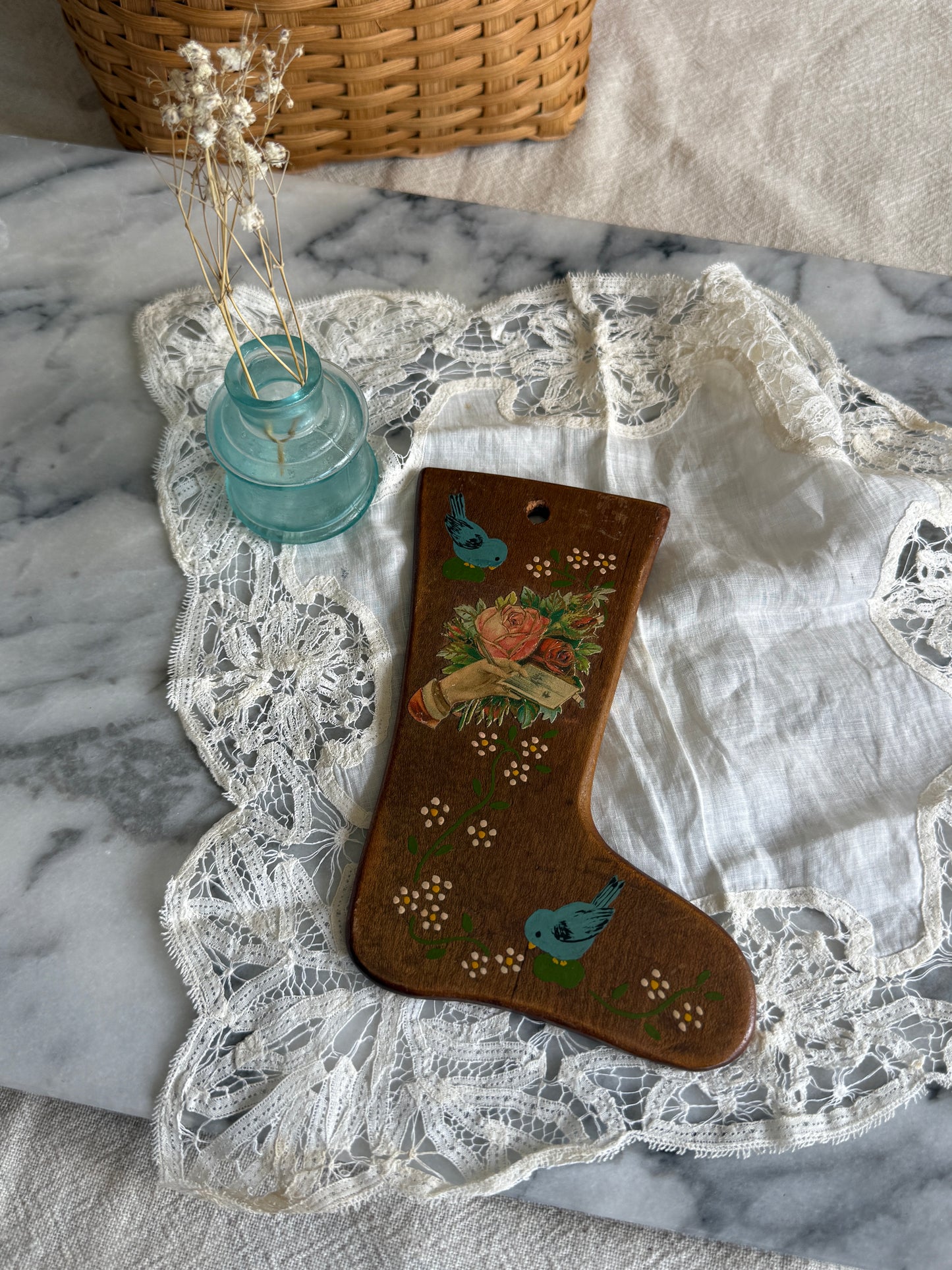 Wooden stocking art