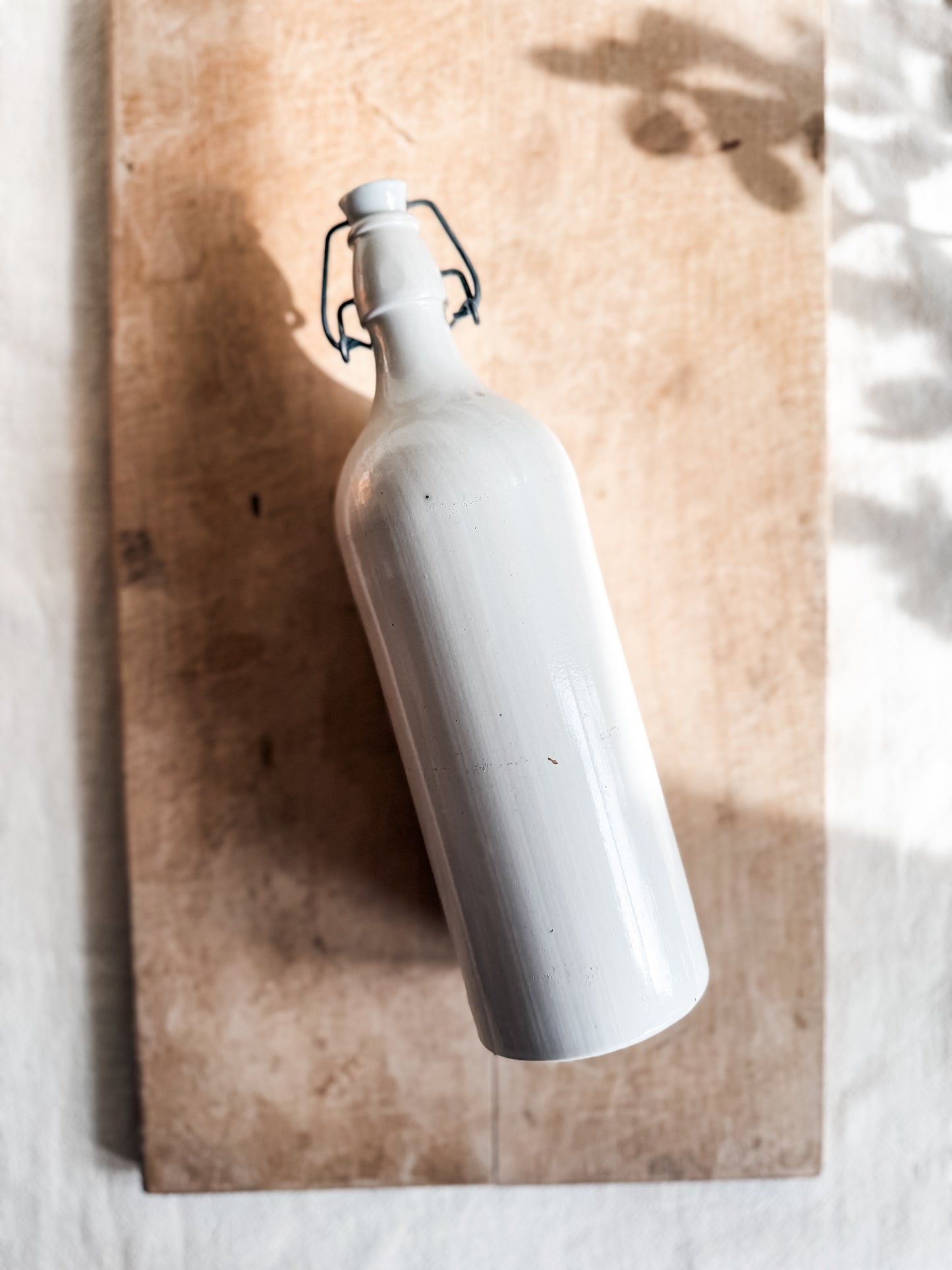 Vintage Grey Neutral Stoneware Bottle