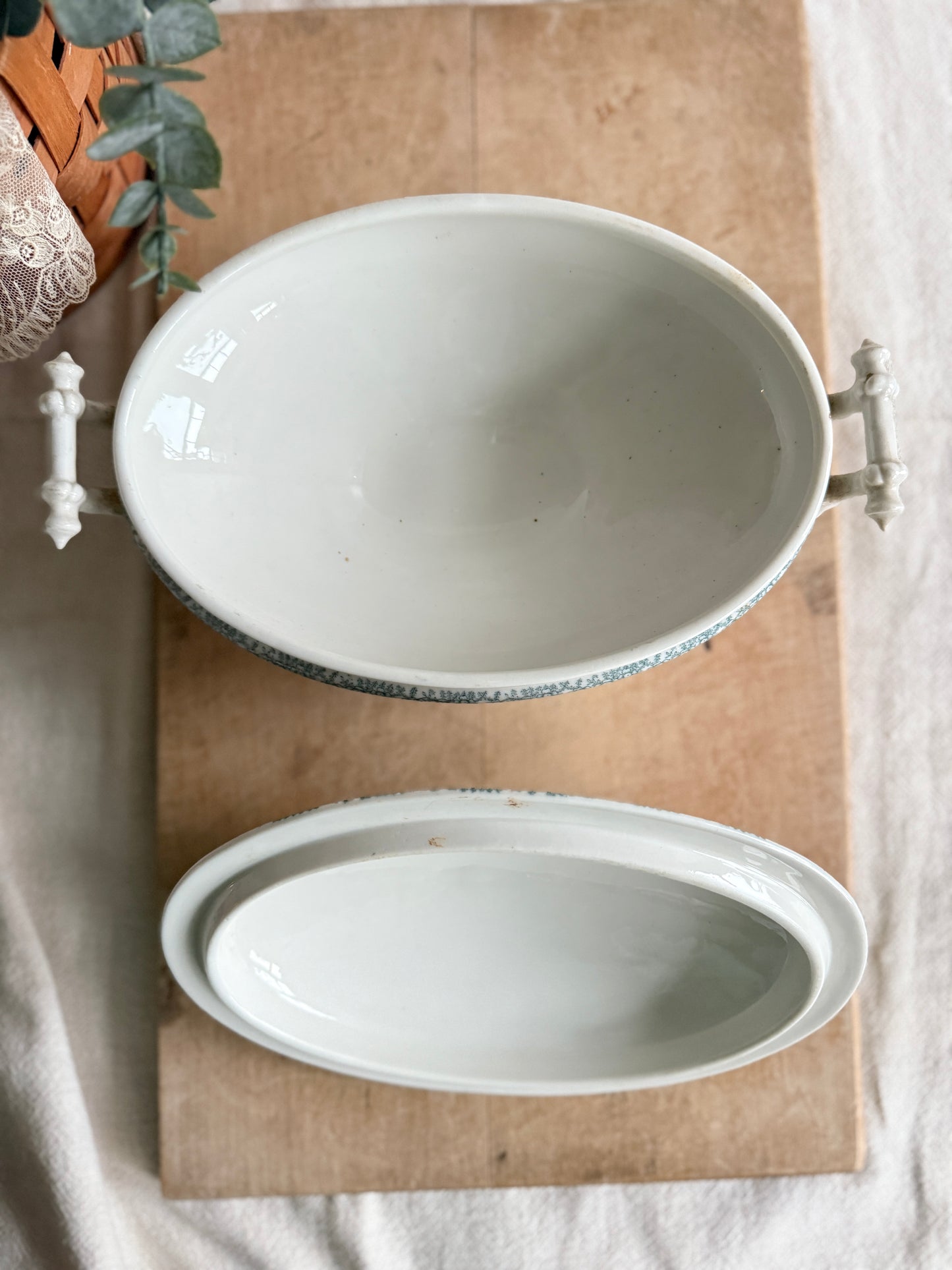 “ The Severn” Antique Ironstone Transferware Tureen