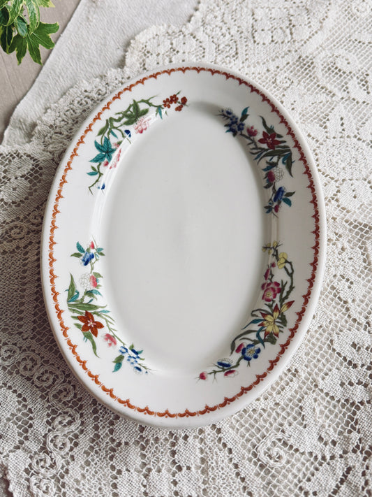 Floral restaurant ware platter