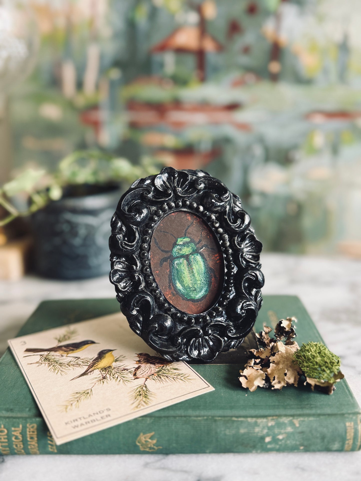 Original Miniature Beetle Painting