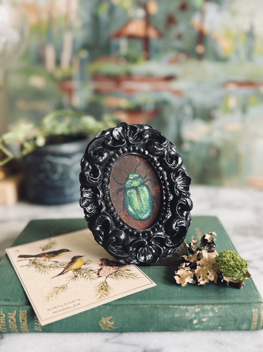 Original Miniature Beetle Painting