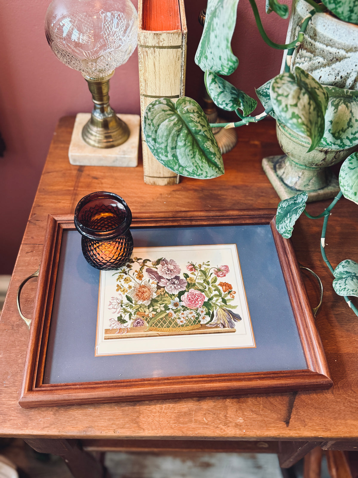 Floral Pimpernel tray