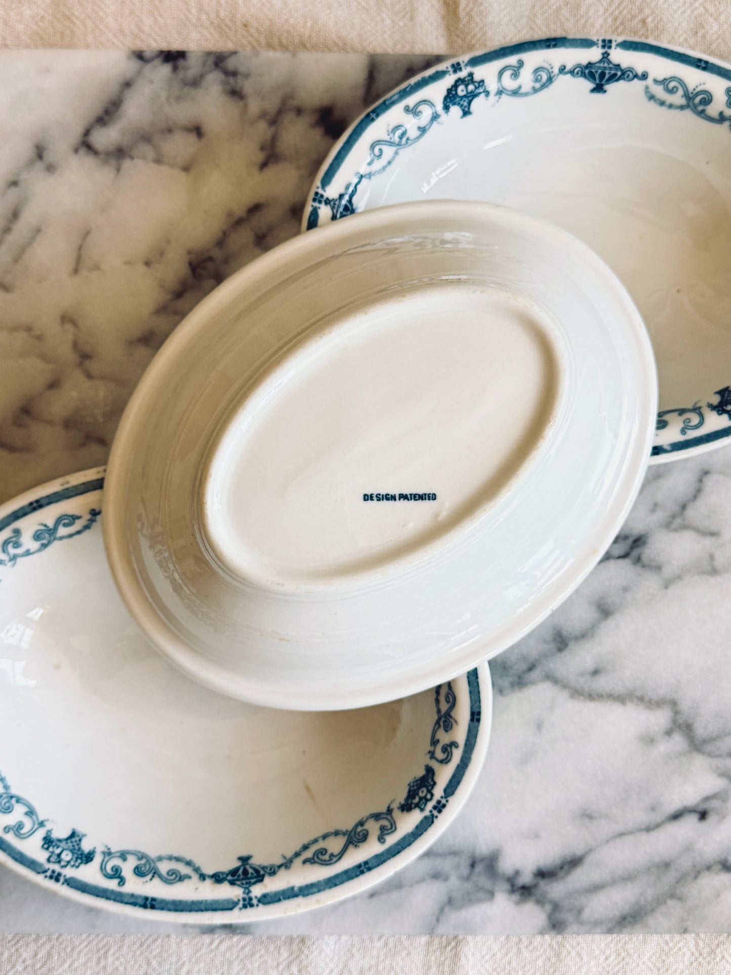 Vintage Trenton oval restaurant ware bowl