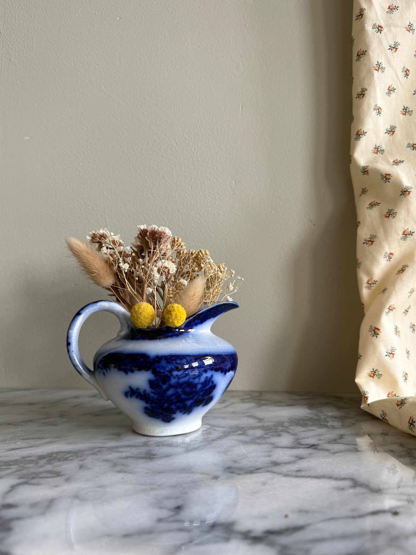 Antique Flow Blue Creamer